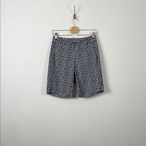 SPANK Sunshine Women's S Blue and White Polka Dot  Active Stretch Bermuda Shorts